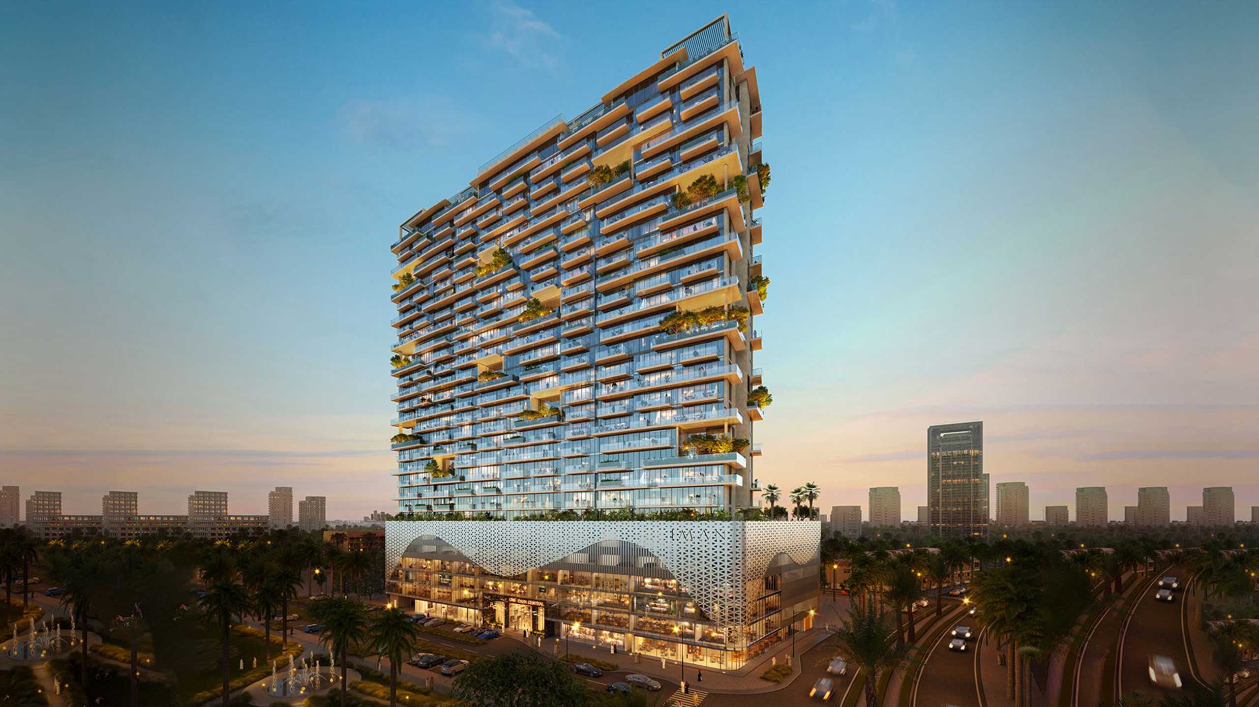 One Park Central is a modern residential tower standing 23 stories tall, offering a range of meticulously designed 1, 2, and 3-bedroom apartments.